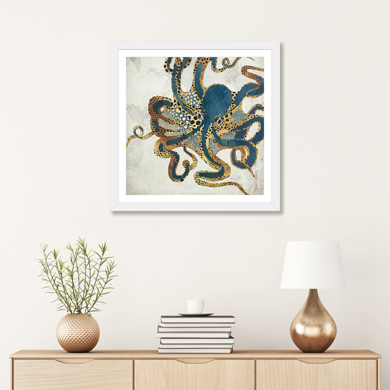 Underwater Dream VI - impression d'art graphique, Impression encadrée avec passe-partout, H 24 po x l 24 po, Blanc