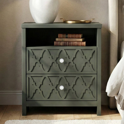 Watauga 26.8" 2 Drawer Nightstand with Storage