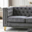 Canapé Chesterfield 2 places en velours capitonné-381788901-381788903