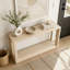 Console rectangulaire en placage de bois massif-212909979
