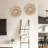 18.5" Rustic Round Wooden Wall Art Decorfor Living Room or Bedroom- Set of 2