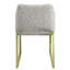 Ensemble de 2 chaises d'appoint en sherpa et miroir à finition dorée Teddy