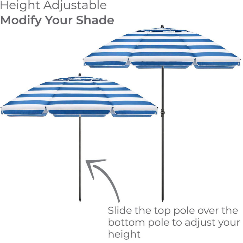 Oakley 180cm Beach Parasol