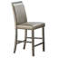 Chaise d'appoint rembourrée en tissu gris Eric