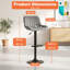 Ensemble de 2 tabourets de bar et fauteuil pivotant en cuir avec dossier et chaise de bar-170378560