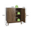 Buffet sculpté à 2 portes avec tablettes réglables, armoire de rangement multifonctionnelle pour le salon et le vestibule