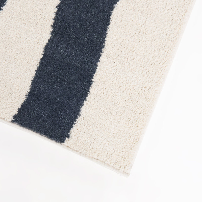Errol Blue Organic Brush Strokes Area Rug, 5'3" x 7'