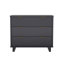 Ensemble de chambre à coucher 2 pièces avec commode et table de chevet gris Elara-128905482