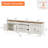 Scarlett Sideboard Cabinet With 5 Drawers And 4 Doors, Vintage Wood Grain Design, Buffet Cabinet With Storage,Coffee Bar For Dinning Room, Kitchen And Living Room, 101 Inch-261084810
