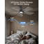 Ventilateur de plafond 52 "avec lumières DEL noires Émileo-577565606