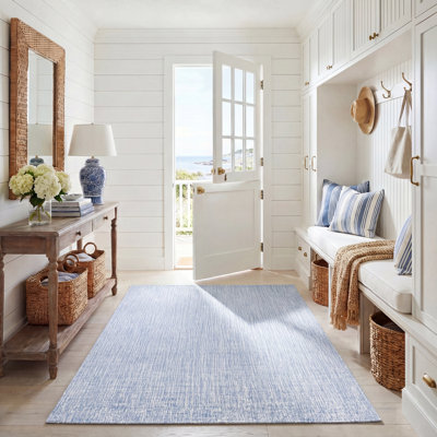 Tapis en jute / coton tissé à la main Triplett