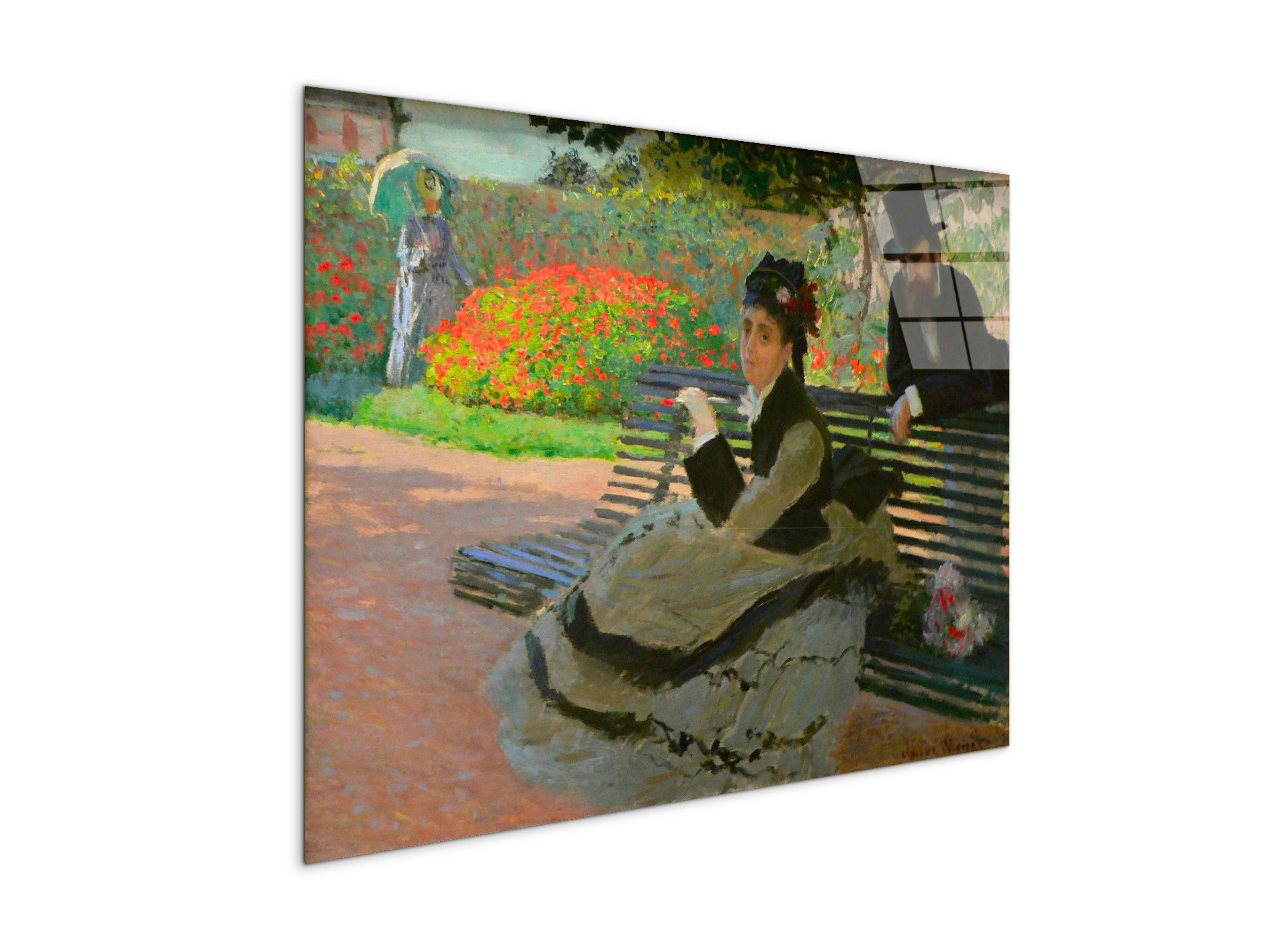 Ebern Designs Camille Monet on a garden bench by Monet Claude 57cm H X ...