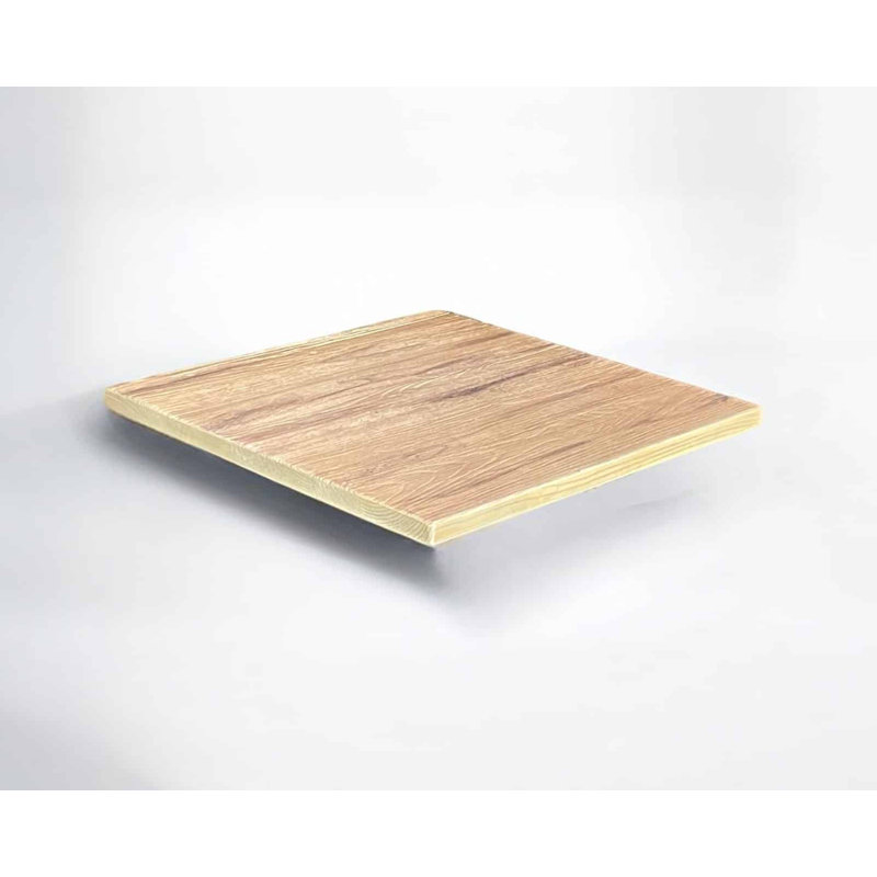Plateau de table extérieur en résine, H 1 po x L 30 po x l 30 po, Blond du Sud