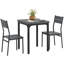 HOMCOM 3 Pieces Modern Dining Table Set for 2 Space Saving-115827254