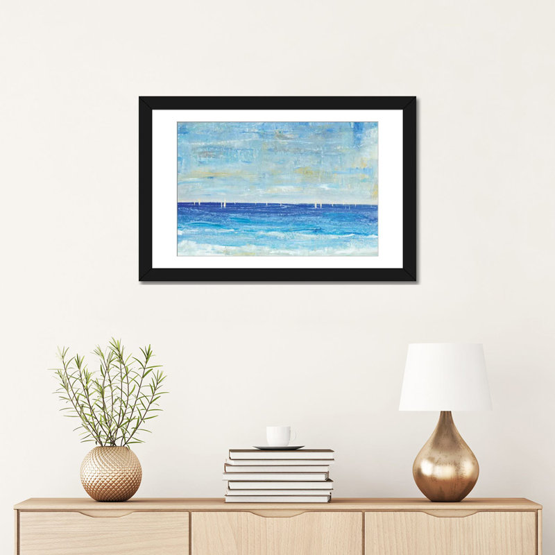 « a perfect day to voile ii », reproduction sur toile, H 24 po x l 32 po x P 1 po, Papier d'art encadré noir, Blanc