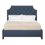 Audrey/Asher Queen Tufted Upholstered Low Profile Panel Bed