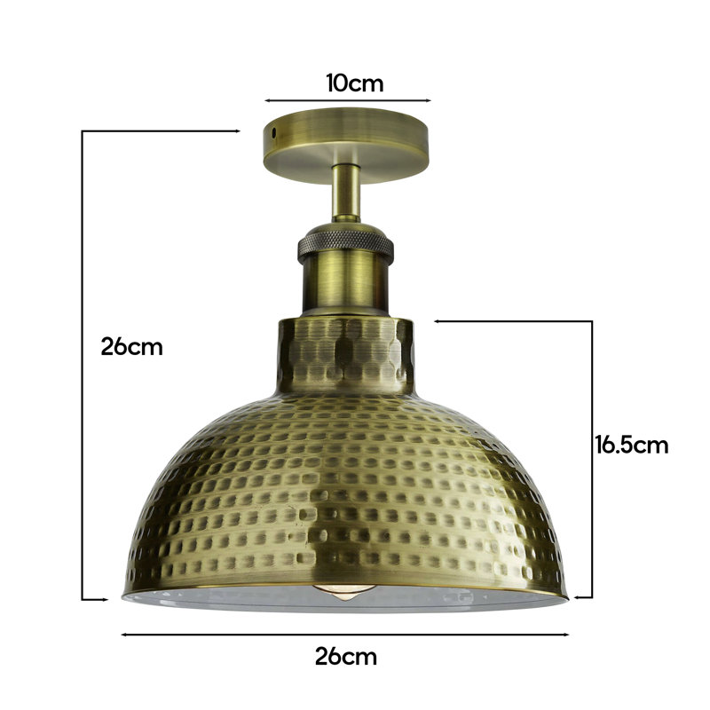 Cordero Semi Flush Mount, Green Brass