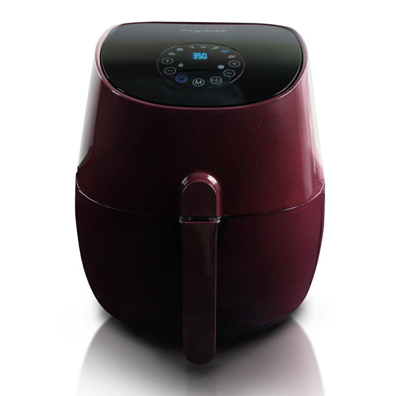 Mega Chef 3.3 Qt. Air Fryer and Multi Cooker with 7 Pre-Programmed Settings, Burgundy