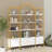 78 Inch 4 Tiers Bookshelf, Storage Cabinet Display Shelf, X Bar Gold Frame