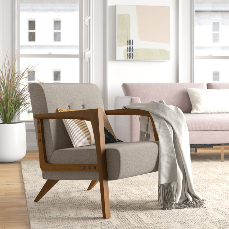 Fauteuil Hochstetler, 100 % polyester crème