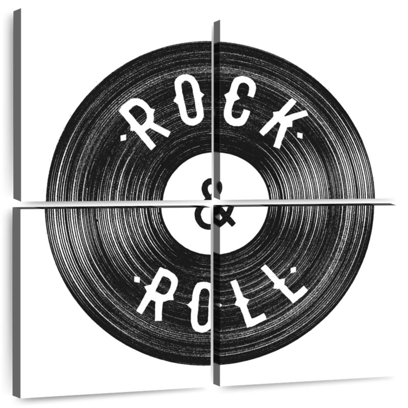 Rock N' Roll, 18" H x 18" W