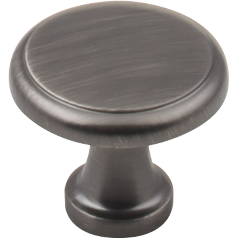 Gatsby 1 1/8" Diameter Mushroom Knob, Brushed Pewter