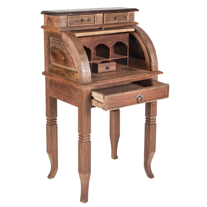 Lafrance Solid Wood Secretary Desk, Brown
