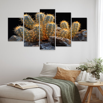 Cactus jaune, jaune et noir
