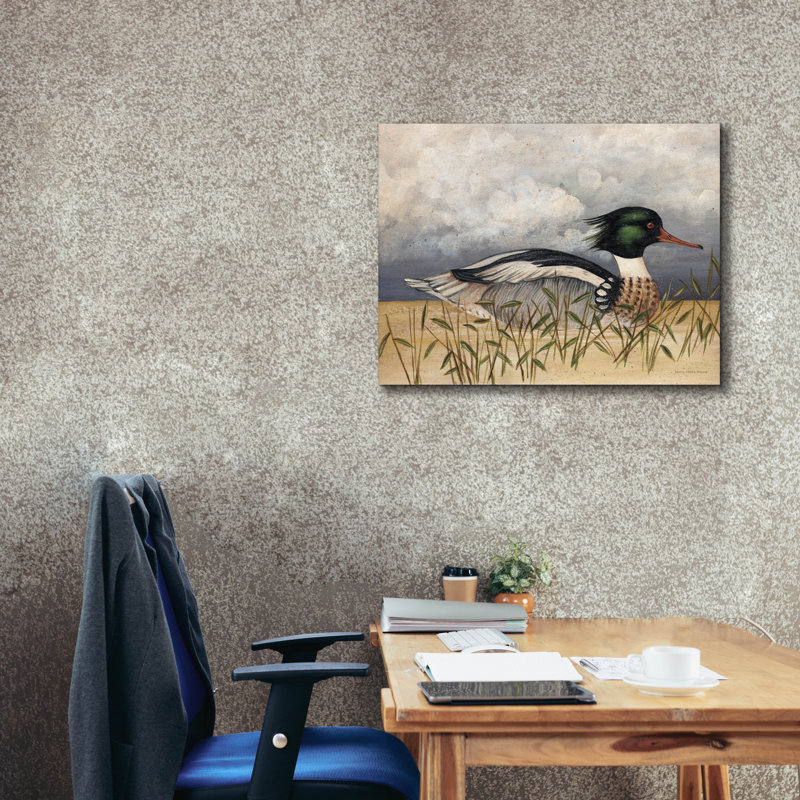 «August Breasted Merganser» par David Carter, H 26 po x l 34 po x P 1,5 po