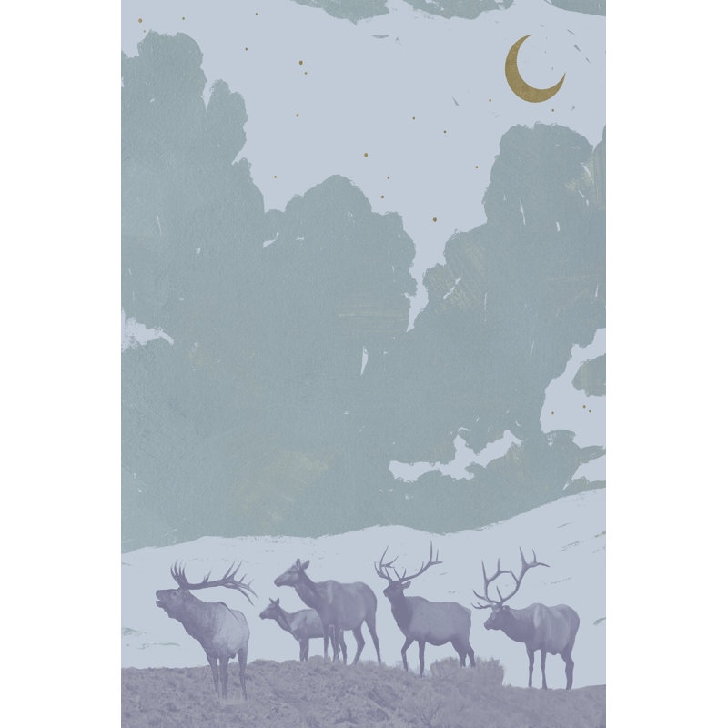 Pop Art Elk II by Jacob Green - Painting, 122cm H x 81cm W, Wrapped Canvas