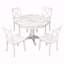 Ensemble de table et chaises de salle à manger 5 pièces pour 4 personnes, table de cuisine en bois massif avec 4 chaises