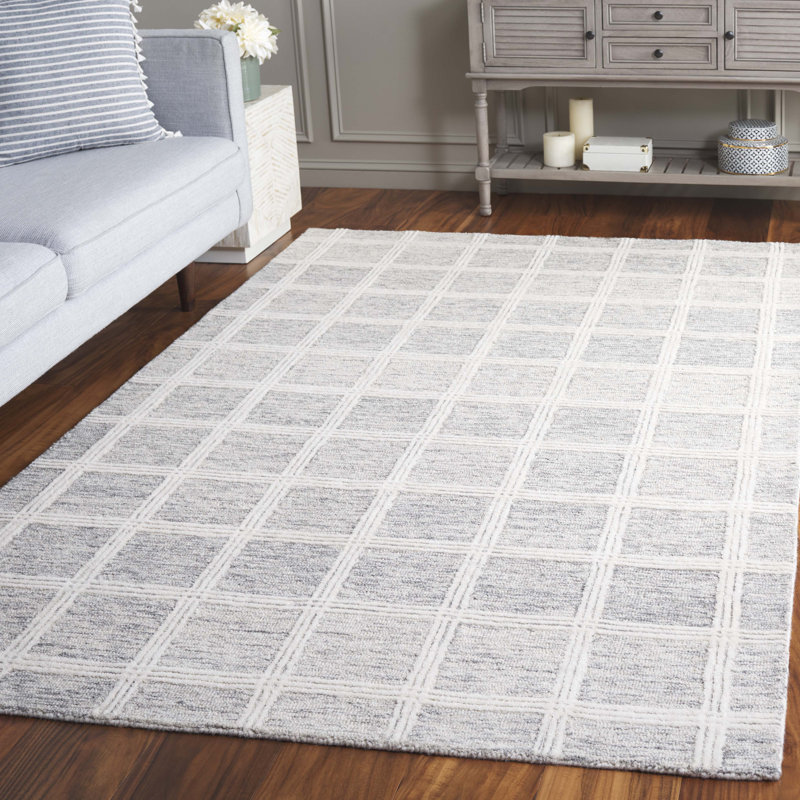 Tapis en laine et en coton touffeté à la main Franklinton, Rectangulaire 8 pi x 10 pi