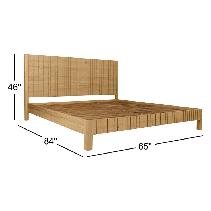 Povera Upholstered Bed, Natural, Queen