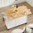 White Rolling Kitchen Island With Storage Cabinet And Drop Leaf Countertop For Efficient Space Table 2 Brake Wheels Space,-905711697