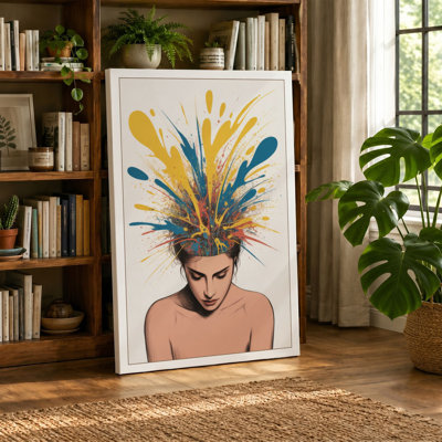 Mind in Bloom Modern 1 Piece Wrapped Canvas Wall Art