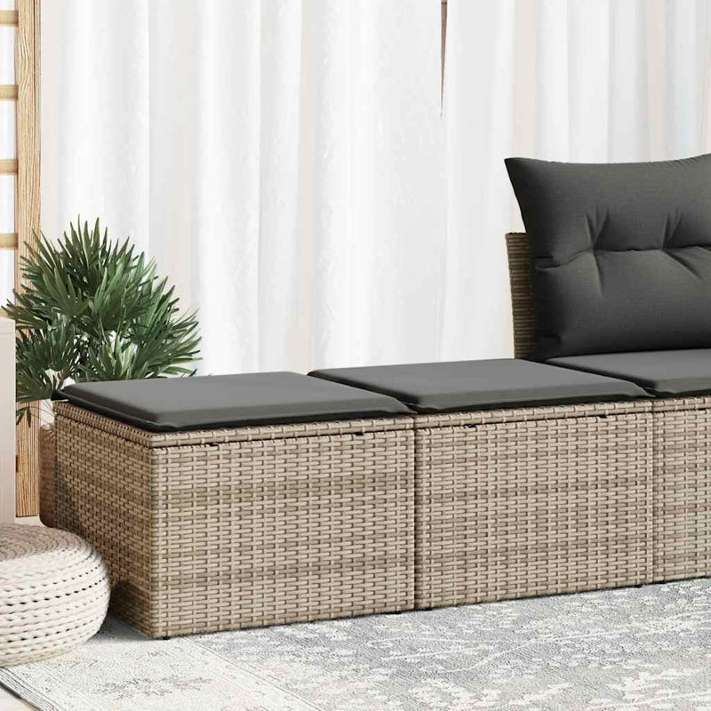 Ensemble de canapé de patio avec coussins 2 pièces vidaXL, Gris foncé, Gris
