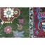 Hand-Knotted High-Quality Green and Wine Area Rug