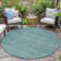 Machine Washable Indoor/Outdoor Xhevrie Teal Rug