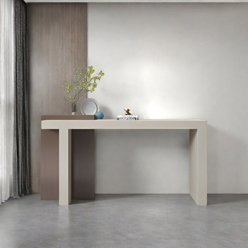 Console Modern Minimalist Art Design, H 37,4 po x l 55,12 po x P 15,75 po, Brun / Beige