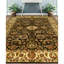 Hand Knotted Wool Oriental Area Rug in Black And Ivory