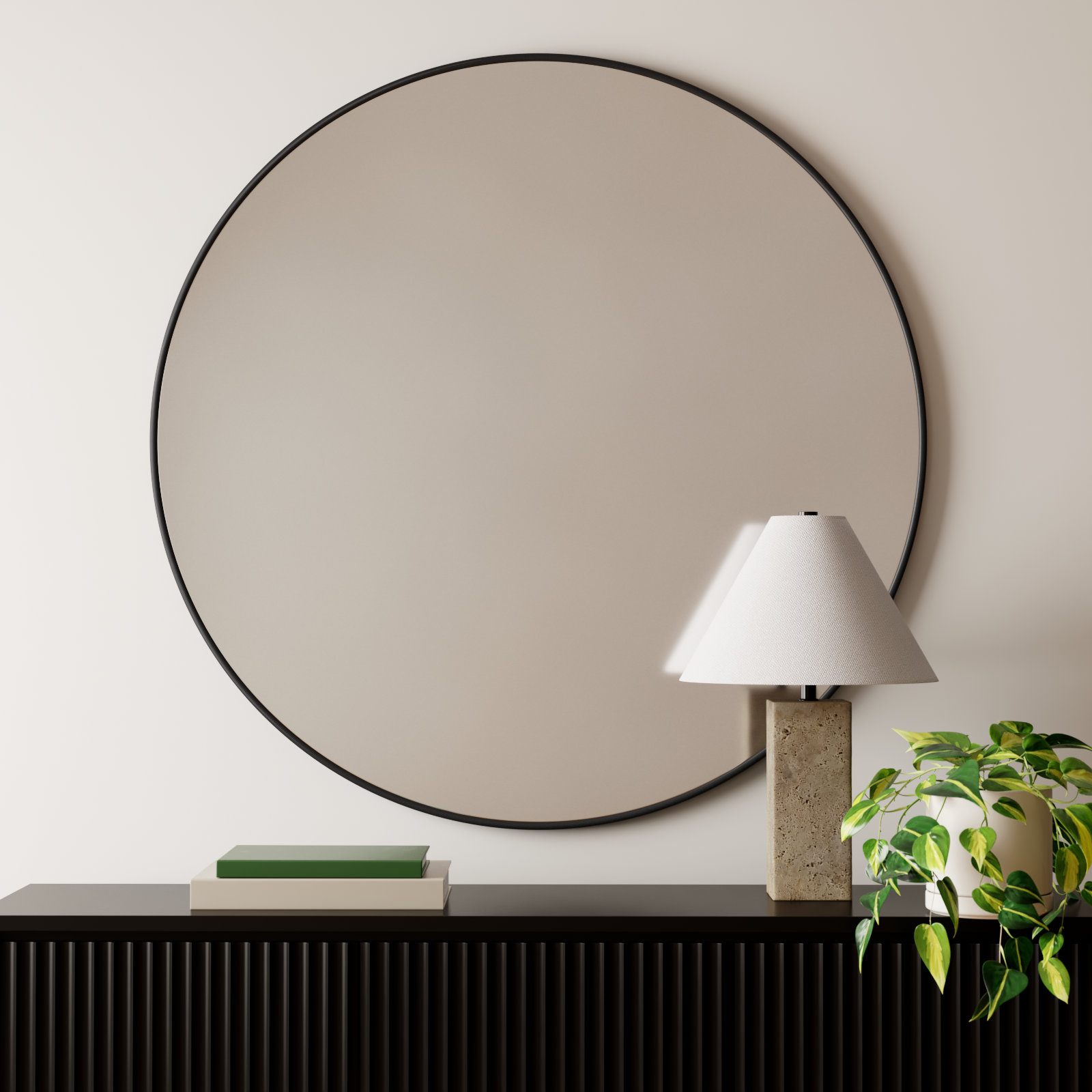 Sabine 60" Accent Mirror, 42" x 42", Black