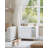 Cat Litter Box Enclosure Enclosed, Hidden Litter Box Cabinet Furniture with Storage, Wooden Indoor Cat House Large, Modern End Table for Living Room Entryway, White and Gold-1208479952-1208479958