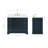 43'' Single Bathroom Vanity with White Quartz Top-93359319