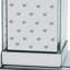 11.8'' Silver Square Mirrored End Table With LED Lights And Crushed Diamond