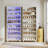 28.35" White 8-Tier Shoe Storage Cabinet With LED Light