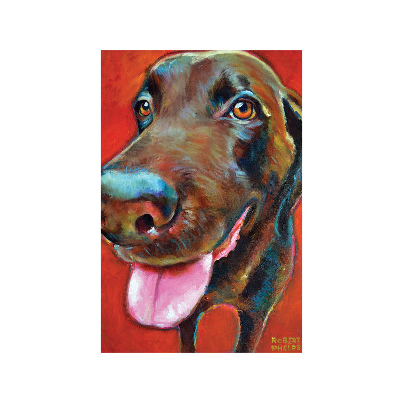 Chocolate Lab - Wrapped Canvas Painting, 66.04 cm H x 45.72 cm W x 1.91 cm D