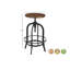 Tabouret pivotant en bois massif Jaydynn
