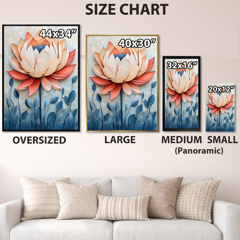 «Lotus in Gentle Bloom II», art mural japonais minimalisme japonais, H 32 po x l 16 po, Toile tendue