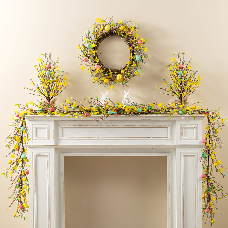 72"L Easter Egg & Flower Garland