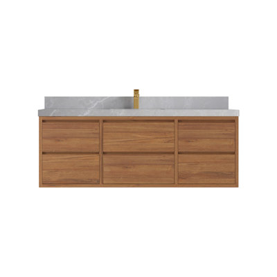Meuble-lavabo simple 60 po avec comptoir 60 po